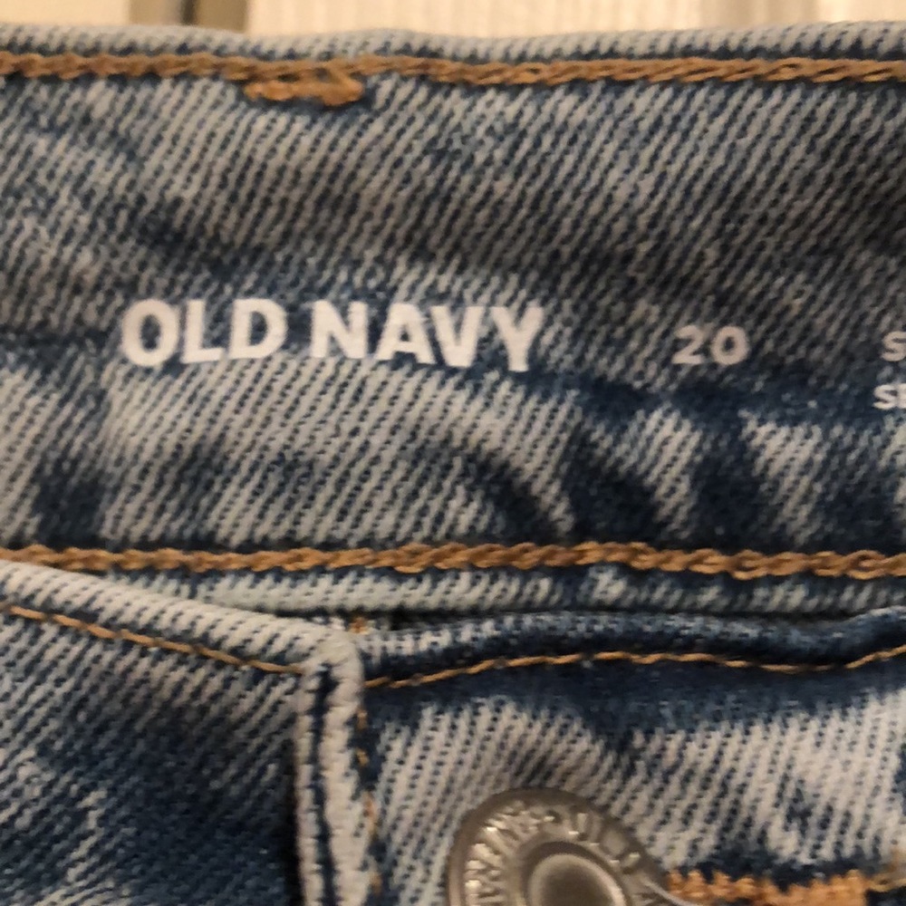 Old Navy sz 20 Extra High Rise Straight-Slim Pockets-Tummy Panel Button Fly - Picture 5 of 10